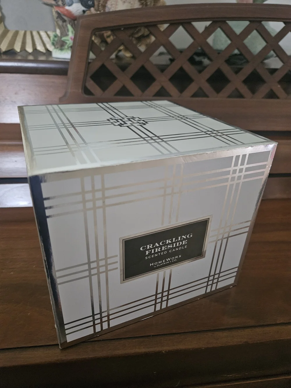 HomeWorx Harry Slatkin Crackling Fireside 18oz 4 Wick Candle Clarendon NEW
